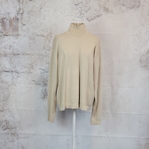 Chico's Design Mock Turtleneck Silk Cotton Sweater Womens Size XL (Chicos 3)